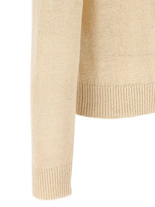 Cárdigan beige de cáñamo
