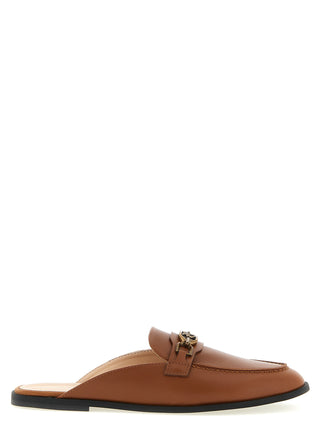 Zapatos planos marrones de piel de becerro