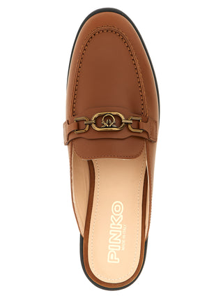 Zapatos planos marrones de piel de becerro