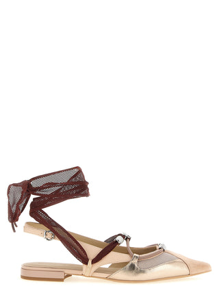 Multicolor Leather Ballet Flats