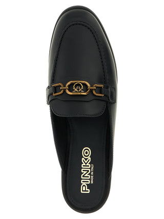 Black Calfskin Slides