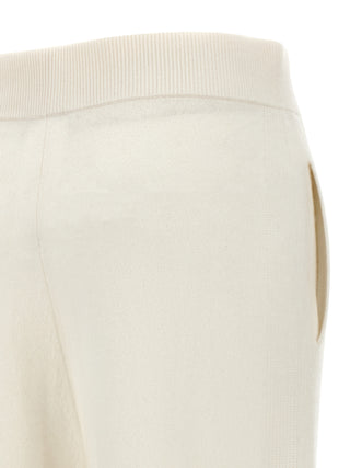 Pantalones casuales de cachemira blanca