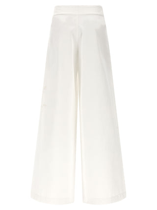 White Cotton Casual Pants