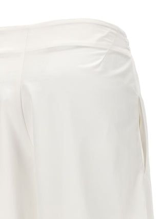 White Cotton Casual Pants