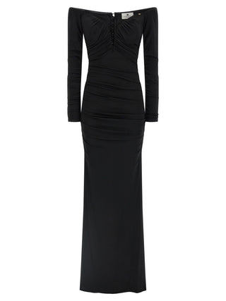 Black Viscose Long Dress