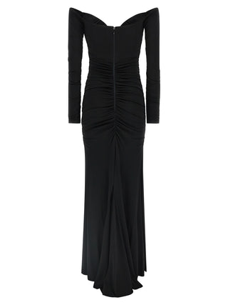 Black Viscose Long Dress