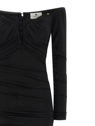 Black Viscose Long Dress