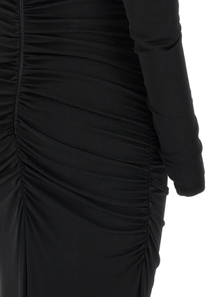 Black Viscose Long Dress