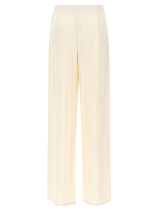White Silk Casual Pants