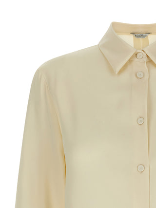 Blusa blanca de seda