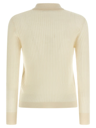White Cashmere Polo Shirt