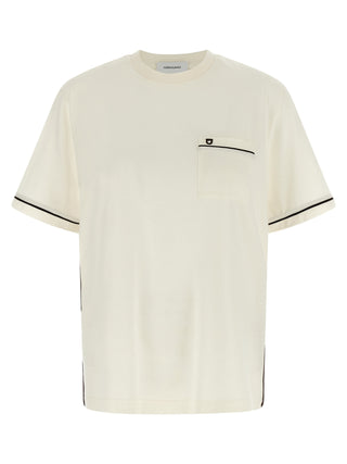 Camiseta de algodón beige