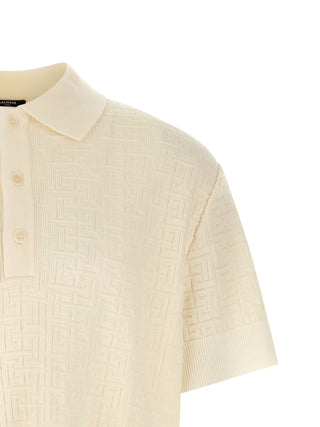 White Wool Polo Shirt