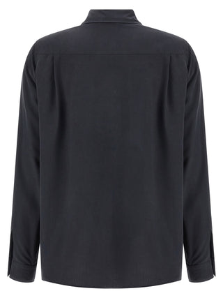 Gray Silk Blouse