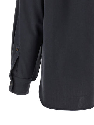 Gray Silk Blouse