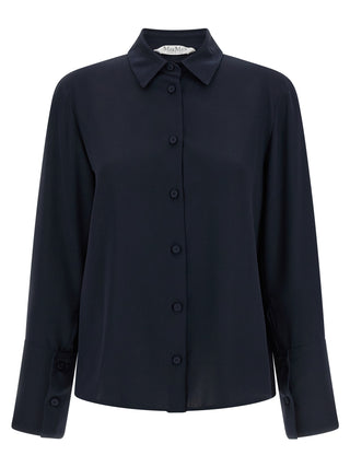 Blue Silk Blouse