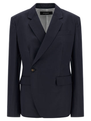 Blue Cotton Blazer