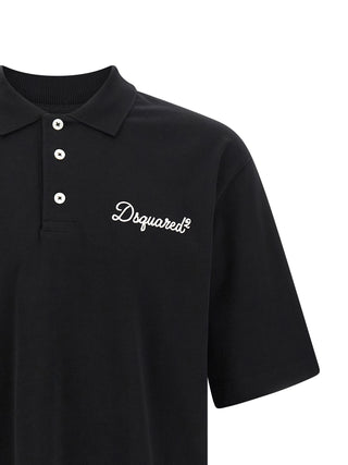 Polo de algodón negro