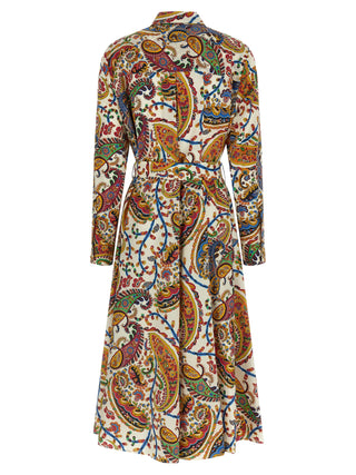Multicolor Cotton Midi Dress