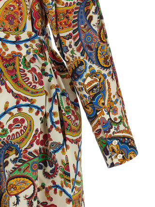Multicolor Cotton Midi Dress