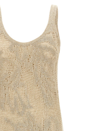 Beige Linen Long Dress