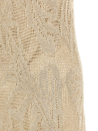 Beige Linen Long Dress