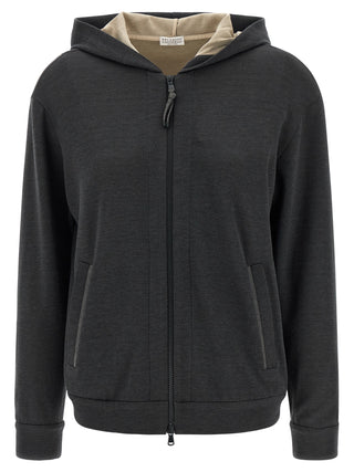 Gray Cotton Hoodie