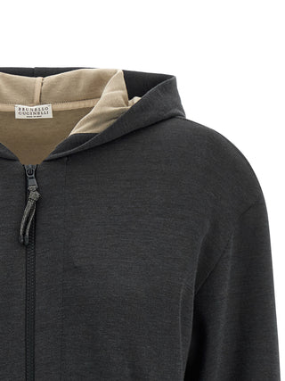 Gray Cotton Hoodie