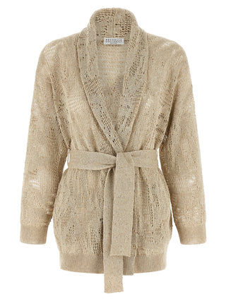 Beige Linen Cardigan
