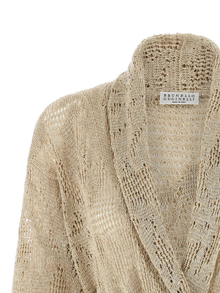 Beige Linen Cardigan