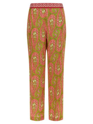 Multicolor Polyester Pants