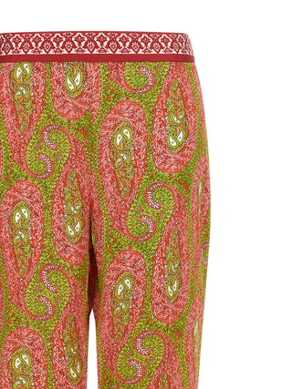 Multicolor Polyester Pants