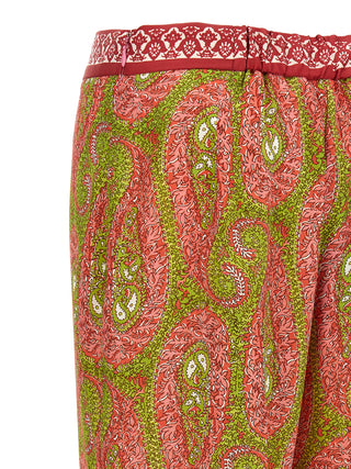 Multicolor Polyester Pants