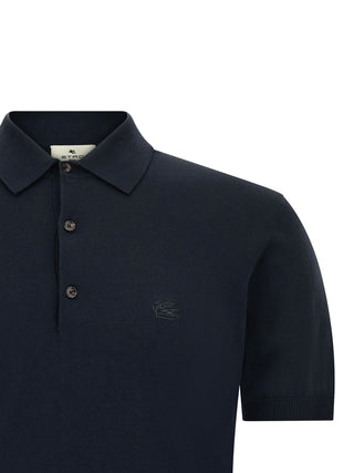 Polo de algodón azul