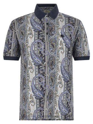 Blue Cotton Polo Shirt