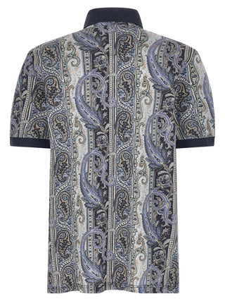 Blue Cotton Polo Shirt