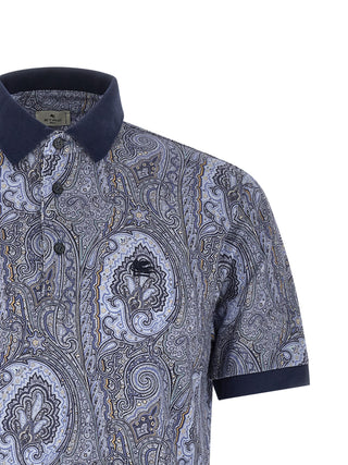 Blue Cotton Polo Shirt