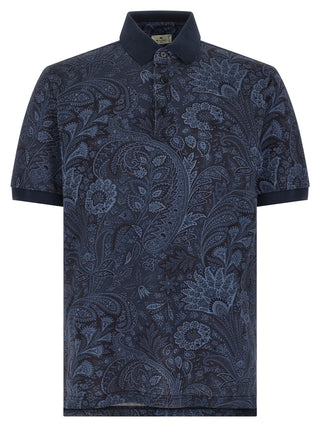 Blue Cotton Polo Shirt