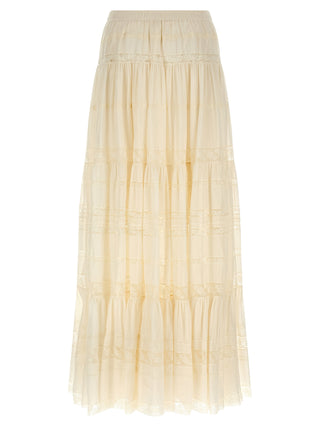 White Cotton Mini Skirt