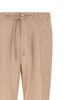 Beige Linen Joggers (Workout Pants)