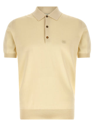 Beige Cotton Polo Shirt