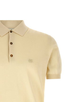 Beige Cotton Polo Shirt