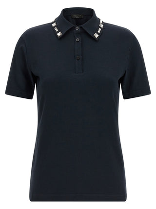 Blue Cotton Polo Shirt