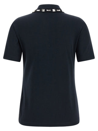 Blue Cotton Polo Shirt
