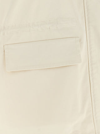 Beige Cotton Sleeveless Jacket