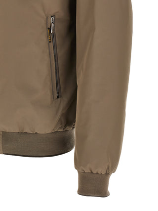 Beige Polyester Bomber