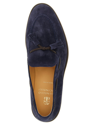 Mocasines slip-on de piel de becerro azul