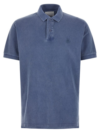 Blue Cotton Polo Shirt