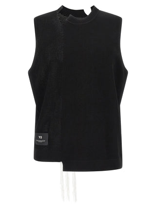 Black Rayon Sleeveless Jacket