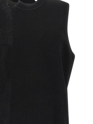 Black Rayon Sleeveless Jacket